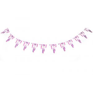 Sweet Treat Cupcake Pink Theme Banner (12 Flags/Pack)