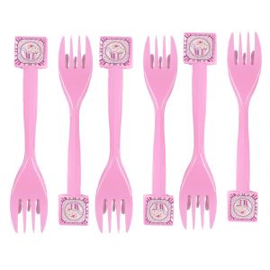 Sweet Treat Cupcake Pink Theme Fork (6 Pcs/Pack)