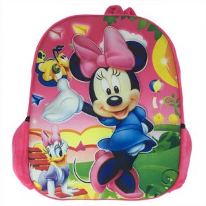 3D Minnie Mouse Pink School Backpack Bag