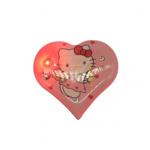Hello Kitty Pink Heart Led Badge 